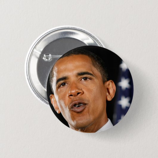 Barack Obama Ronde Button 5,7 Cm (Voorkant /achterkant)