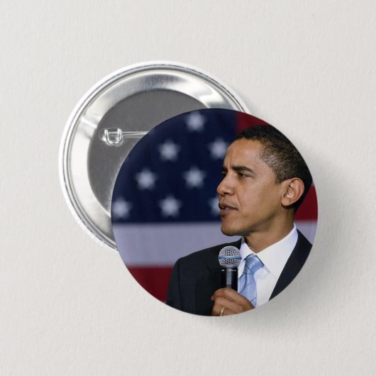 Barack Obama Ronde Button 5,7 Cm (Voorkant /achterkant)