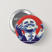Barack Obama Ronde Button 5,7 Cm (Voorkant /achterkant)