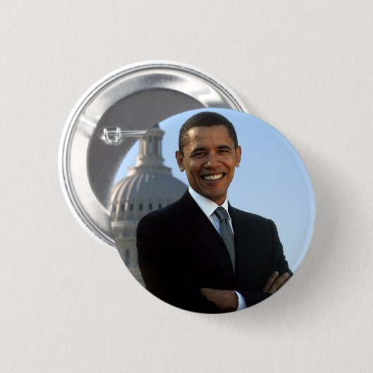 Barack Obama Ronde Button 5,7 Cm (Voorkant /achterkant)