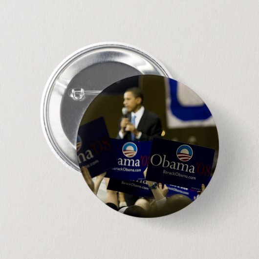 Barack Obama Ronde Button 5,7 Cm (Voorkant /achterkant)