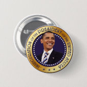 Barack Obama Ronde Button 5,7 Cm (Voorkant /achterkant)