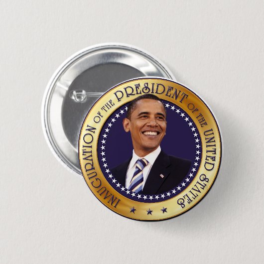 Barack Obama Ronde Button 5,7 Cm (Voorkant /achterkant)