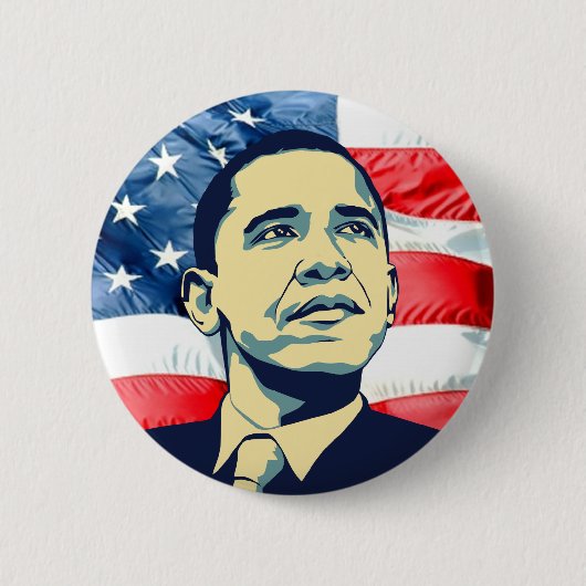 Barack Obama Ronde Button 5,7 Cm (Voorkant)