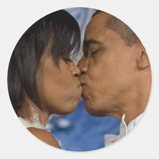 Barack Obama Ronde Sticker (Voorkant)