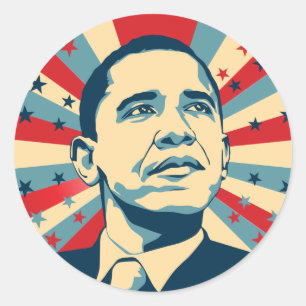 Barack Obama Ronde Sticker