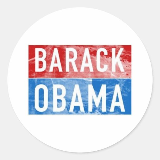 Barack Obama Ronde Sticker (Voorkant)