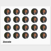 Barack Obama Ronde Sticker (Vel)