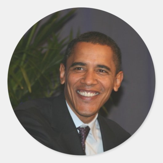 Barack Obama Ronde Sticker (Voorkant)