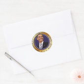 Barack Obama Ronde Sticker (Envelop)
