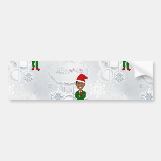 barack obama santa bumpersticker (Voorkant)