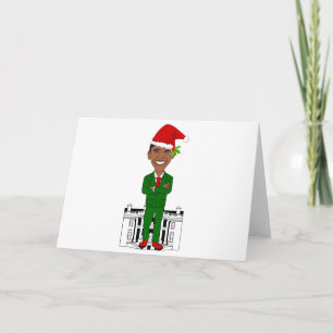 barack obama santa claus feestdagen kaart