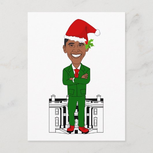 barack obama santa claus feestdagenkaart (Voorkant)