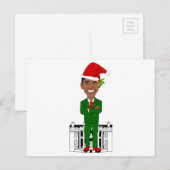 barack obama santa claus feestdagenkaart (Voorkant / Achterkant)