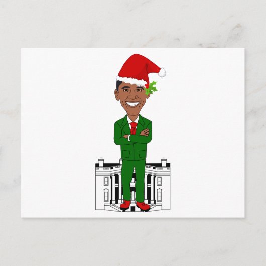 barack obama santa claus feestdagenkaart (Voorkant)