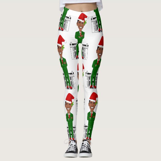 barack obama santa claus leggings (Voorkant)