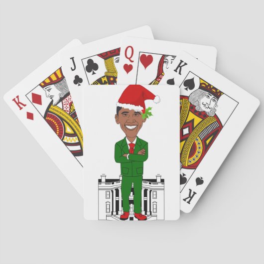 barack obama santa claus pokerkaarten (Achterkant)