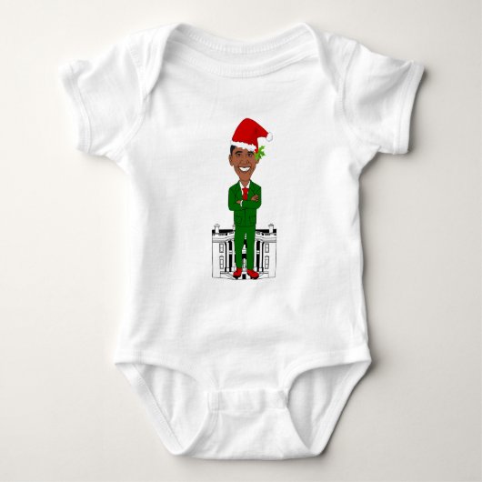 barack obama santa claus romper (Voorkant)