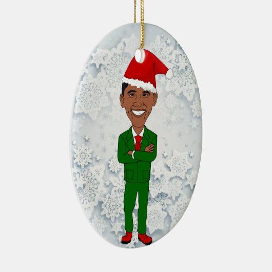 barack obama santas keramisch ornament (Rechts)