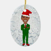barack obama santas keramisch ornament (Voorkant)