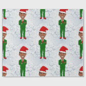 barack obama santas verpakkingspapier cadeaupapier (Vlak)