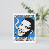 Barack Obama Satire/Parody Briefkaart (Staand voorkant)