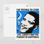 Barack Obama Satire/Parody Briefkaart (Voorkant / Achterkant)