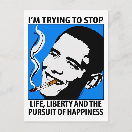 Barack Obama Satire/Parody Briefkaart (Voorkant)