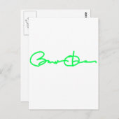 Barack Obama Signature Series (groen) Briefkaart (Voorkant / Achterkant)