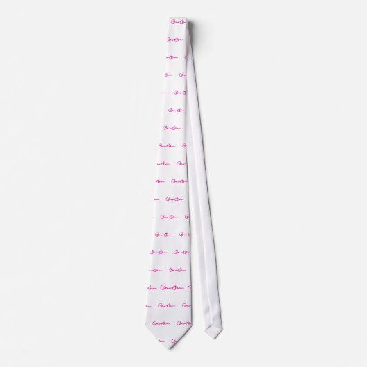 Barack Obama Signature Series (roze) Stropdas (Voorkant)