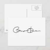 Barack Obama Signature Series (zwart) Briefkaart (Voorkant / Achterkant)