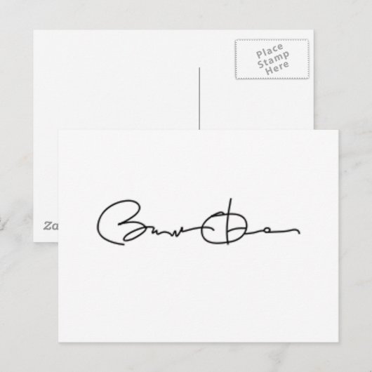 Barack Obama Signature Series (zwart) Briefkaart (Voorkant / Achterkant)