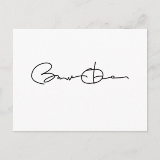 Barack Obama Signature Series (zwart) Briefkaart (Voorkant)