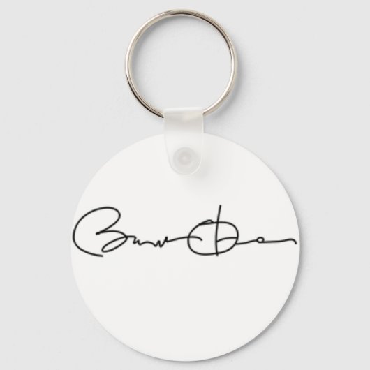 Barack Obama Signature Series (zwart) Sleutelhanger (Voorkant)