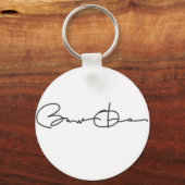 Barack Obama Signature Series (zwart) Sleutelhanger (Voorkant)