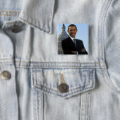 Barack Obama - Square Pin Vierkante Button 5,1 Cm (In situ)