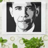 BARACK OBAMA SQUARE PORTRAIT -.png Theedoek (Gevouwen)