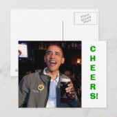 Barack Obama - St. Patrick's Day Toast Briefkaart (Voorkant / Achterkant)