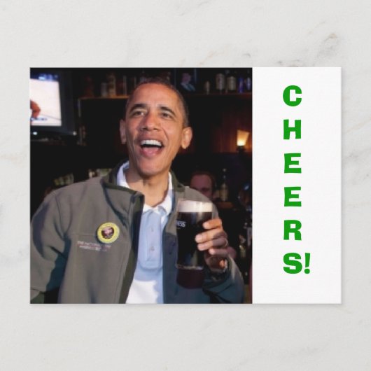 Barack Obama - St. Patrick's Day Toast Briefkaart (Voorkant)