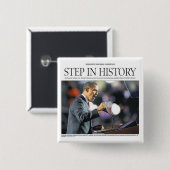 Barack Obama: Stap in de Button Historie (Voorkant /achterkant)