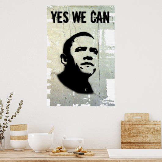 Barack Obama. Stencil concrt Poster (Keuken)