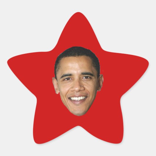 Barack Obama Ster Sticker (Voorkant)
