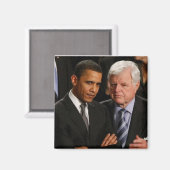 Barack Obama & Ted Kennedy Magneet (Voorkant / Achterkant)