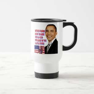 Barack Obama, terug naar achteren_ Reisbeker