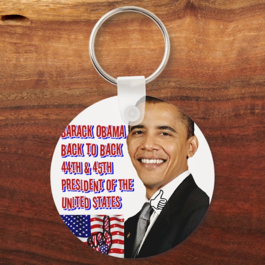 Barack Obama, terug naar achteren_ Sleutelhanger (Voorkant)