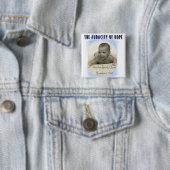 BARACK OBAMA THE AUDACITY OF HOPE VIERKANTE BUTTON 5,1 CM (In situ)