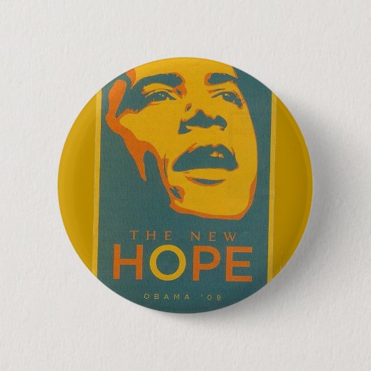 Barack Obama The New Hope Ronde Button 5,7 Cm (Voorkant)