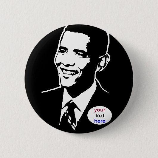 Barack Obama-toets Ronde Button 5,7 Cm (Voorkant)