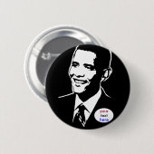 Barack Obama-toets Ronde Button 5,7 Cm (Voorkant /achterkant)