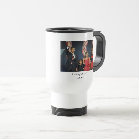 Barack Obama Travel Mug - Gepersonaliseerd - Geper Reisbeker (Voorkant rechts)